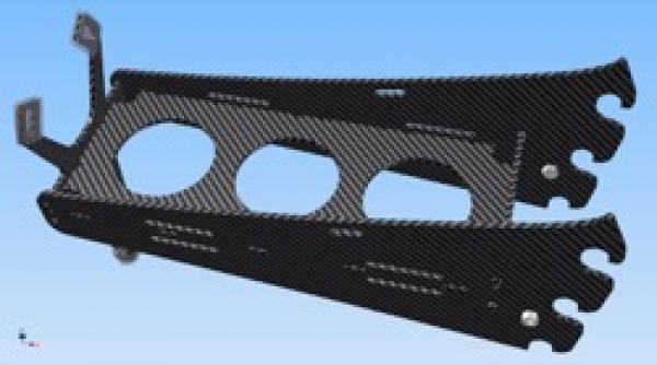 TDR-II-0202 Akkuhalter komplett mit 4 Klettbändern