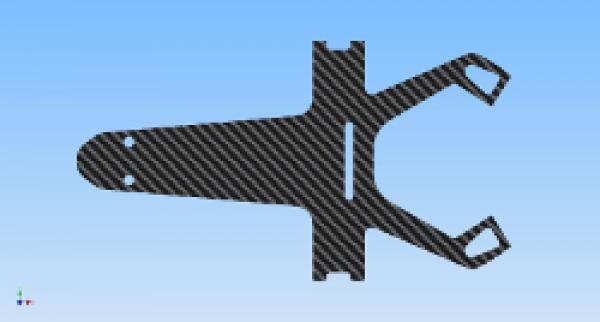 TDR-II-0204 Akkuhalter-Haubenauflage CFK